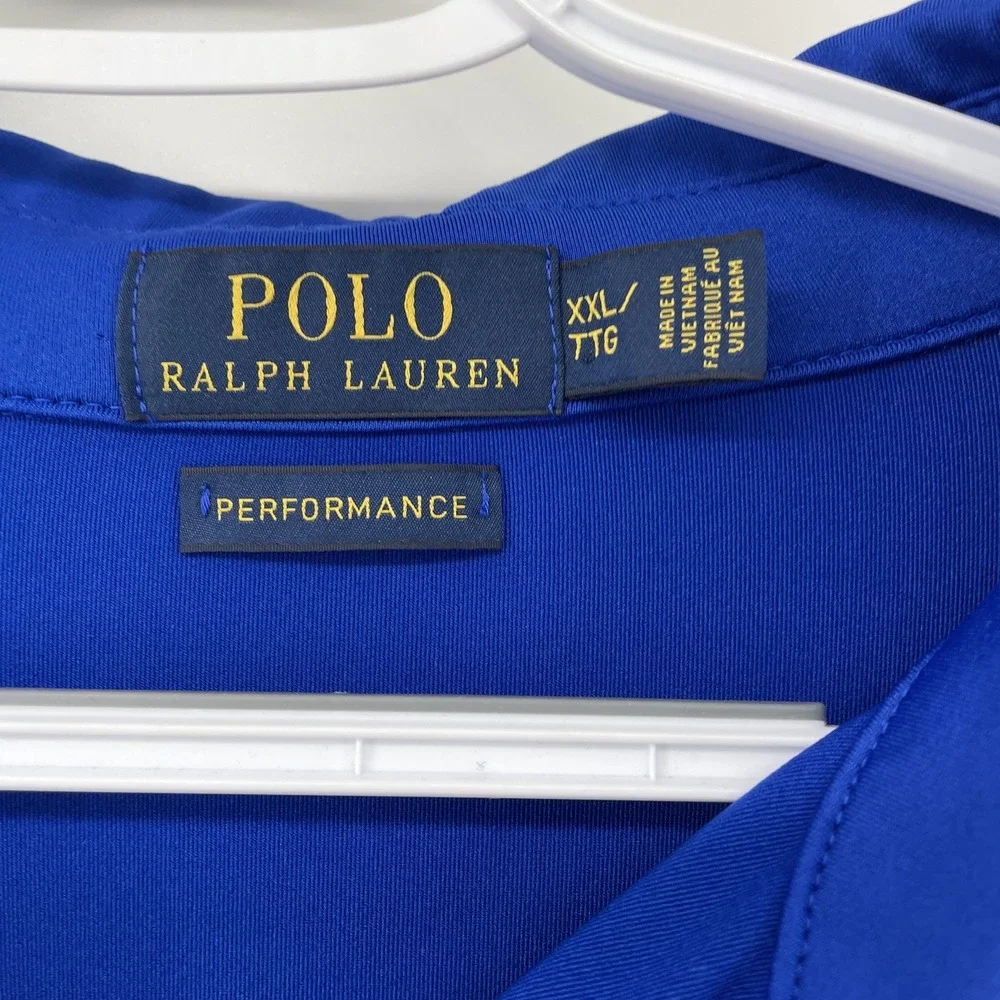 Polo Ralph Lauren Performance Polo Shirt Mens XXL Royal Blue Short Sleeve Solid